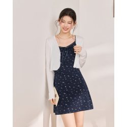 爱依服 2026夏秋新款韩版日常时尚温柔显瘦女人味连衣裙套装
