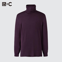 优衣库 HEATTECH EXTRA WARM 男装混纺两翻领T恤 481442