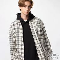 优衣库男装女装法兰绒格子衬衫长袖衬衣外套485132 485134