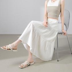OSONESING 裙子春夏季女薄款休闲中长款半裙半身裙小个子高级感半截裙蛋糕裙
