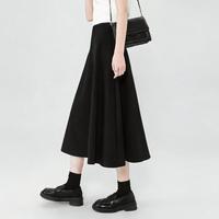 ICE 赫本风半身裙2026夏季款休闲百搭女裙中长款裙子复古A字半裙