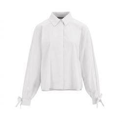 ZARA 蝴蝶结袖口衬衫韩系宽松百搭通勤设计感衬衣