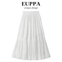 唯品会 EUPPA 日系高级感纯色高腰半身裙2026夏季女式气质时尚百搭半截中裙