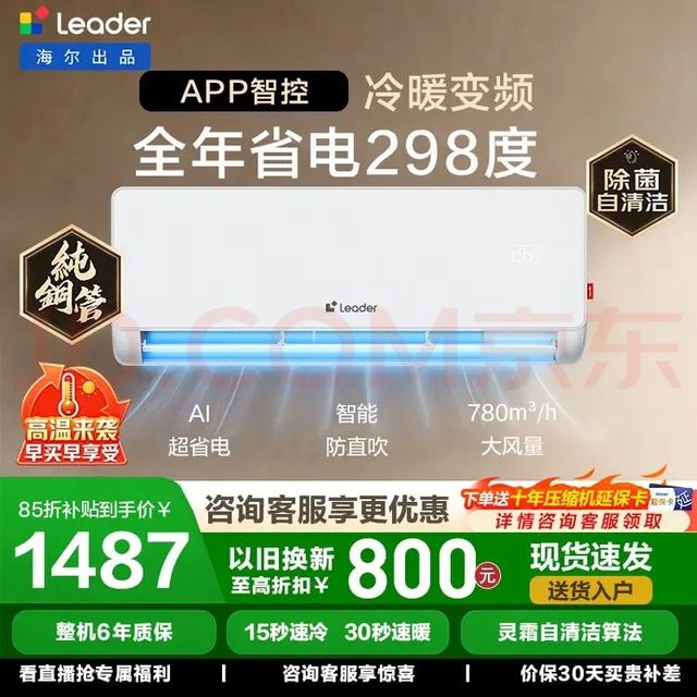 海尔 KFR-35GW/LA1-1 新一级能效变频冷暖 1.5匹 壁挂式空调
