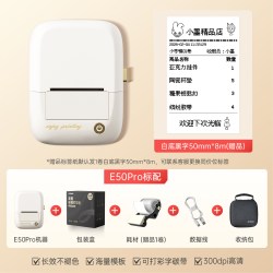 爱墨 E50Pro手帐大尺寸彩字打印机彩色贴纸胶带迷你小型手持便携式姓名贴家用拍立得标签打印机