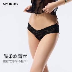 MY BODY 蕾丝网纱薄款三角裤