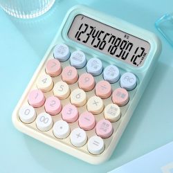 女神款计算器计算机2026新款办公室用机械按键可爱大学生儿童学生财务会计语音款多功能商用静音多巴胺