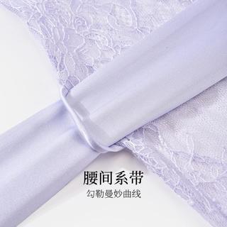 MY BODY 法式蕾丝带胸垫吊带睡裙两件套