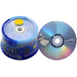 香蕉 正品香蕉DVD R4.7G16X空白刻录盘DVD光盘光碟刻录碟50片装包邮