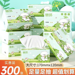 丽邦 10包丽邦抽纸整箱批发商用餐桌纸实惠餐巾纸擦手纸巾
