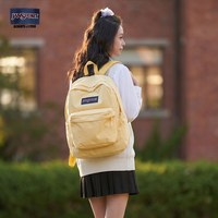 JANSPORT 旗舰款电脑背包学生多巴胺小清新奶黄双肩男女