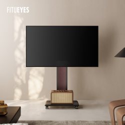 FITUEYES 电视机支架落地立式木色适配于32-75英寸