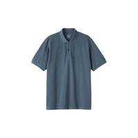 MUJI無印良品 男式水洗珠地网眼织短袖POLO衫
