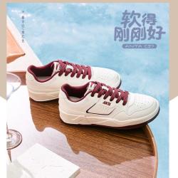 安踏 C37板鞋丨软底舒适撞色经典板鞋女款春夏通勤百搭休闲鞋小白鞋