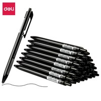 得力 圆珠笔中油笔0.7mm黑色文具办公学生用笔S304用蓝色医生药单医嘱病历签字野外考察数据素描账本便签笔
