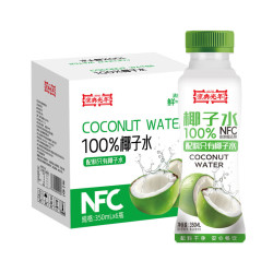 京典光年 100%椰子水 纯椰子水饮料 消暑解渴天然电解质 100%椰子水350ml*12瓶
