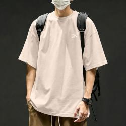 安踏 针织短袖男女学生夏季薄款纯色圆领套头宽松透气t恤中性休闲上衣