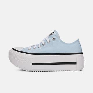 CONVERSE匡威 Double Stack厚底低帮帆布鞋