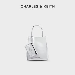 CHARLES & KEITH CHARLES&KEITH女CK2-30782347纸袋包褶皱磁吸托特包