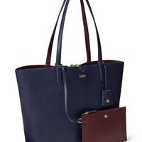 RALPH LAUREN 人造革鹅卵石纹 大号 女士手提包