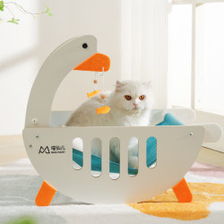 喵仙儿 网红猫抓板大 吊床磨爪神器 呆呆鹅吊床 50.6*49.5*38.2CM