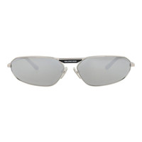 BALENCIAGA Shield-Frame Metal Sunglasses