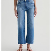 Saige Mid-Rise Wide Leg in Oceanic
