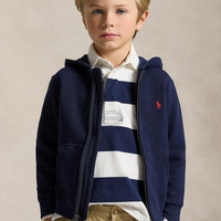 RALPH LAUREN 棉混纺抓绒连帽卫衣 男童 2-7岁