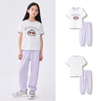 巴拉巴拉 童装儿童短袖套装女童2025春夏中大童运动洋气两件套