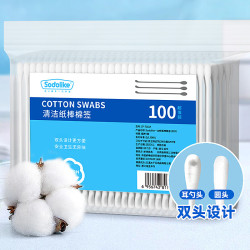 SODOLIKE 一次性双头棉签 100只/包