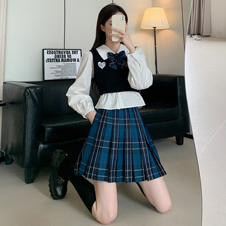 shirgirl JK格子裙 浅蓝色 XS 半身裙