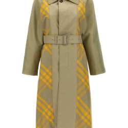 BURBERRY 女士风衣 Checked Belted-Waist Reversible Trench Coat