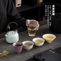 茉舟 五大名窑茶具礼盒装品茗杯主人杯商务送礼客户伴手礼公司年会 五大名窑茶杯/蓝色礼盒