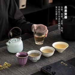 茉舟 五大名窑茶具礼盒装品茗杯主人杯商务送礼客户伴手礼公司年会 五大名窑茶杯/蓝色礼盒