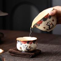 茉舟 岩矿白小猫闻香茶杯手工陶瓷主人杯家用功夫茶具单个品茗杯伴手礼 小猫闻香-花苞杯(简装)