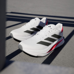 adidas DURAMO SL2超轻缓震回弹训练备赛体测跑步鞋男女阿迪达斯   白/黑色/亮红   40.5