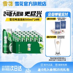 雪花 BEER 雪花 SNOWBEER 清爽啤酒 500ml*24听