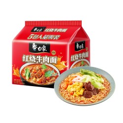白象 经典红烧牛肉面 104g*5袋 袋装方便面