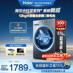 海尔 小红花系列 XQG120-L52D1 滚筒洗衣机 12kg