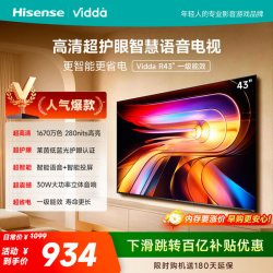 Vidda R系列 一级能效版 43VR1QD 液晶电视 43英寸 FHD