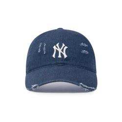 MLB 男女同款时尚牛仔软顶棒球帽