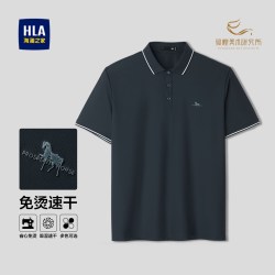 海澜之家 免烫 男士短袖polo衫