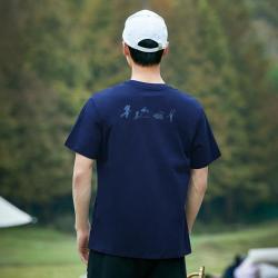 拓路者 卡通字母印花T恤圆领运动休闲套头衫上衣百搭男式衣服