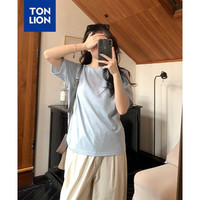 唐狮 2026夏女短袖T恤 浅蓝A款 M