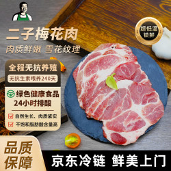 二子 无抗猪肉 新鲜排骨五花肉片里脊梅花肉前后腿肉 生鲜食材京仓京配 梅花肉-920克