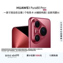 华为 Pura 80 Pro+ 手机 16GB+512GB 釉红