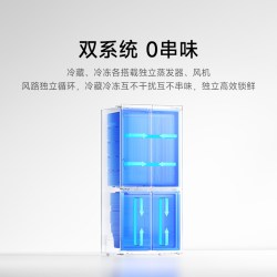 米家 BCD-600WKMPDN 智能双系统 十字对开门冰箱