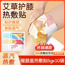 九兮 暖膝贴护理贴艾草热敷蒸汽自发热保暖贴关节护理贴艾灸贴身体护理 暖膝热敷贴 5g 10袋