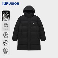 FILA FUSION 斐乐情侣中长款羽绒服2026冬季新款宽松保暖连帽外套