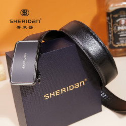 SHERIDAN 男士腰带 礼盒装 牛皮 商务休闲自动扣皮带